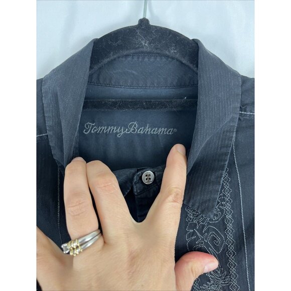 Tommy Bahama Shirt Men’s Size L Cotton-Silk-Blend Western-Style - Picture 7 of 14